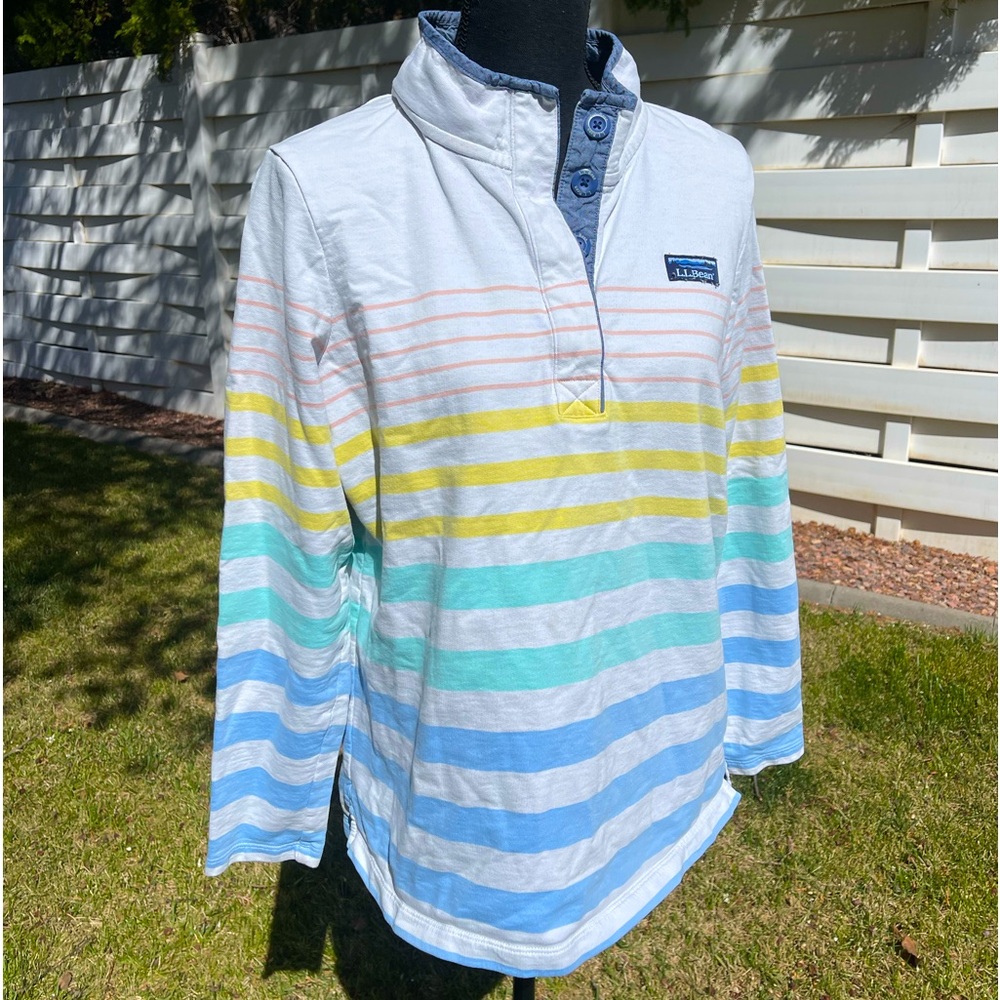 LL Bean long sleeve quarter button